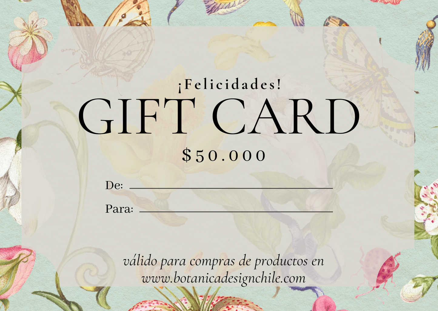 Gift card $50.000