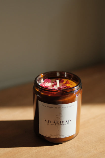 Vela aromática cera de soja