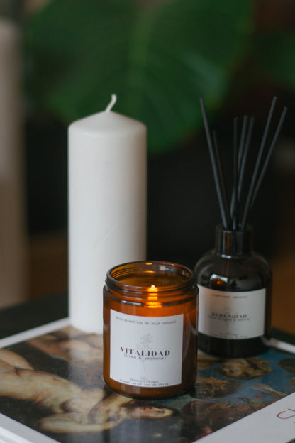 Vela aromática cera de soja