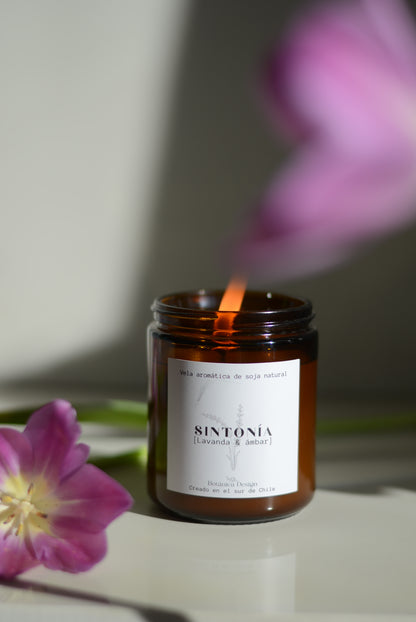 Vela aromática cera de soja